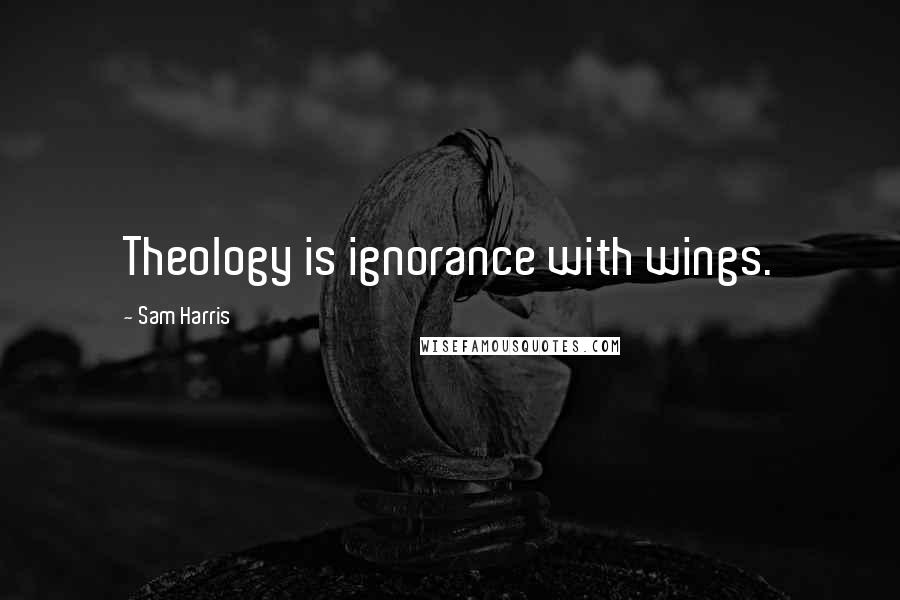 Sam Harris Quotes: Theology is ignorance with wings.