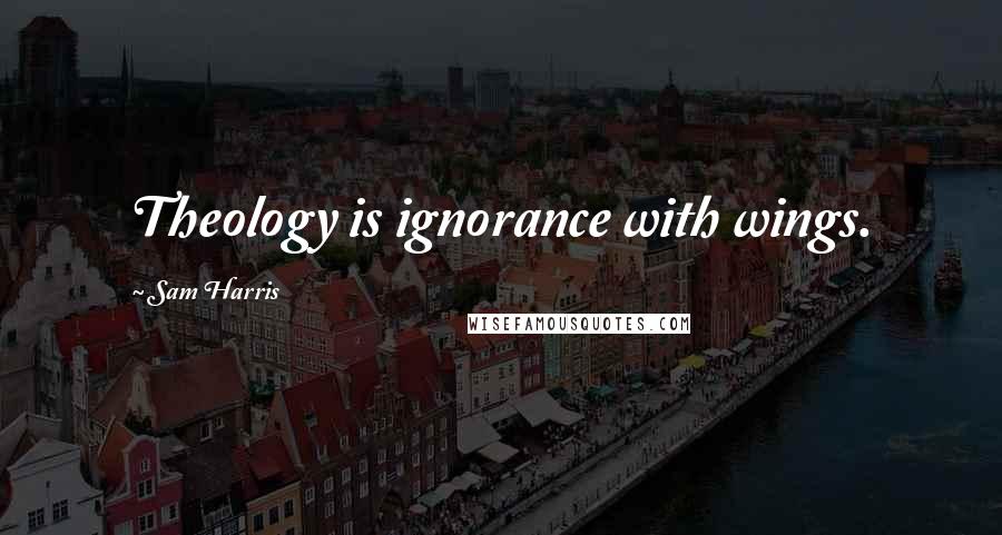 Sam Harris Quotes: Theology is ignorance with wings.