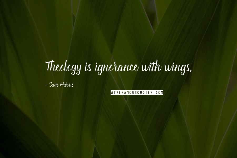 Sam Harris Quotes: Theology is ignorance with wings.