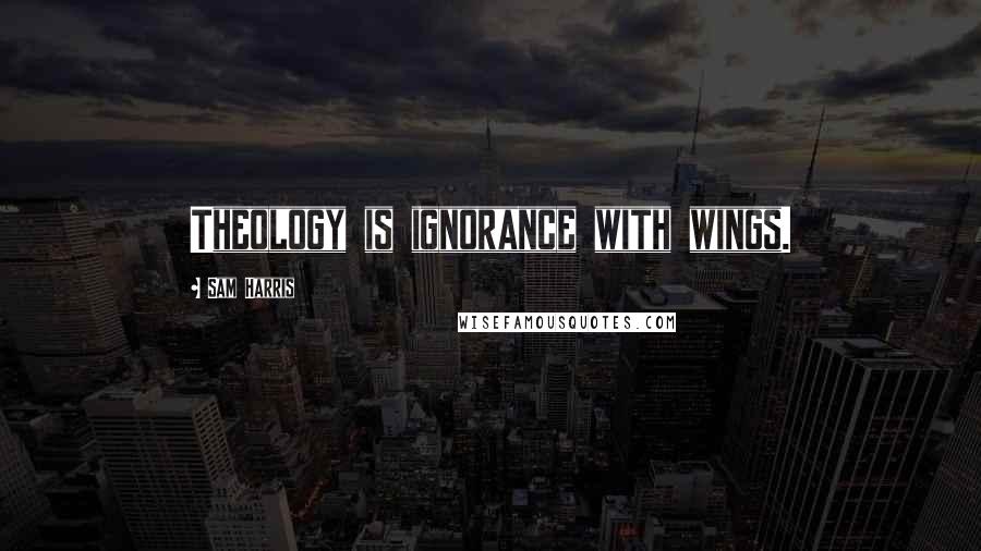 Sam Harris Quotes: Theology is ignorance with wings.