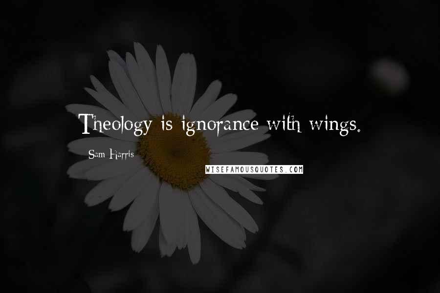 Sam Harris Quotes: Theology is ignorance with wings.