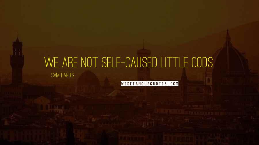 Sam Harris Quotes: We are not self-caused little gods.