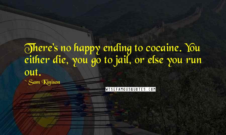 Sam Kinison Quotes: There's no happy ending to cocaine. You either die, you go to jail, or else you run out.