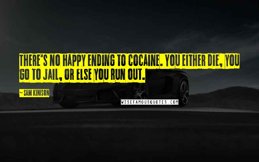 Sam Kinison Quotes: There's no happy ending to cocaine. You either die, you go to jail, or else you run out.