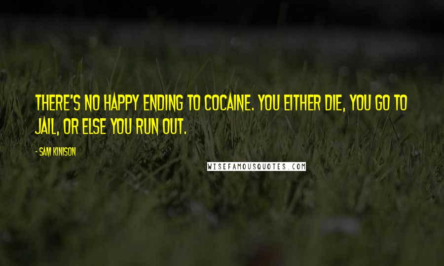 Sam Kinison Quotes: There's no happy ending to cocaine. You either die, you go to jail, or else you run out.