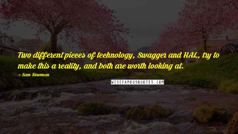 Sam Newman Quotes: Two different pieces of technology, Swagger and HAL, try to make this a reality, and both are worth looking at.