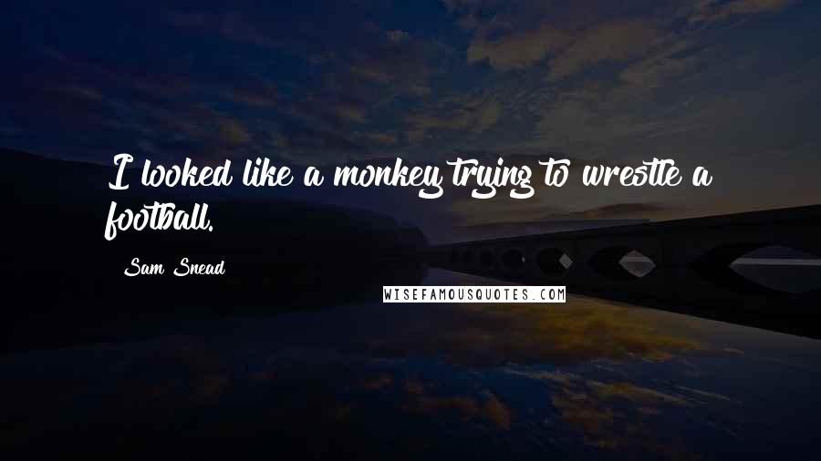 Sam Snead Quotes: I looked like a monkey trying to wrestle a football.