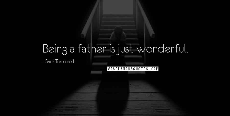 Sam Trammell Quotes: Being a father is just wonderful.
