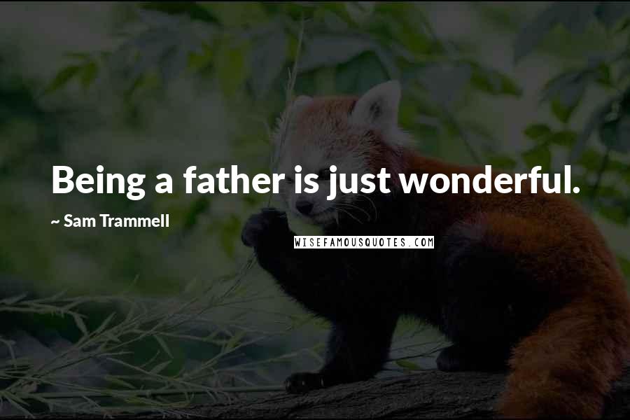 Sam Trammell Quotes: Being a father is just wonderful.
