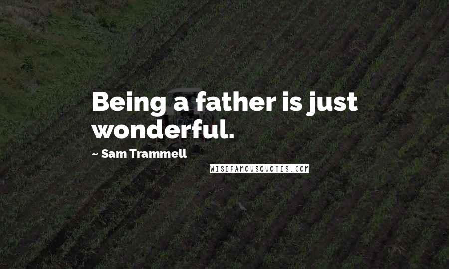 Sam Trammell Quotes: Being a father is just wonderful.