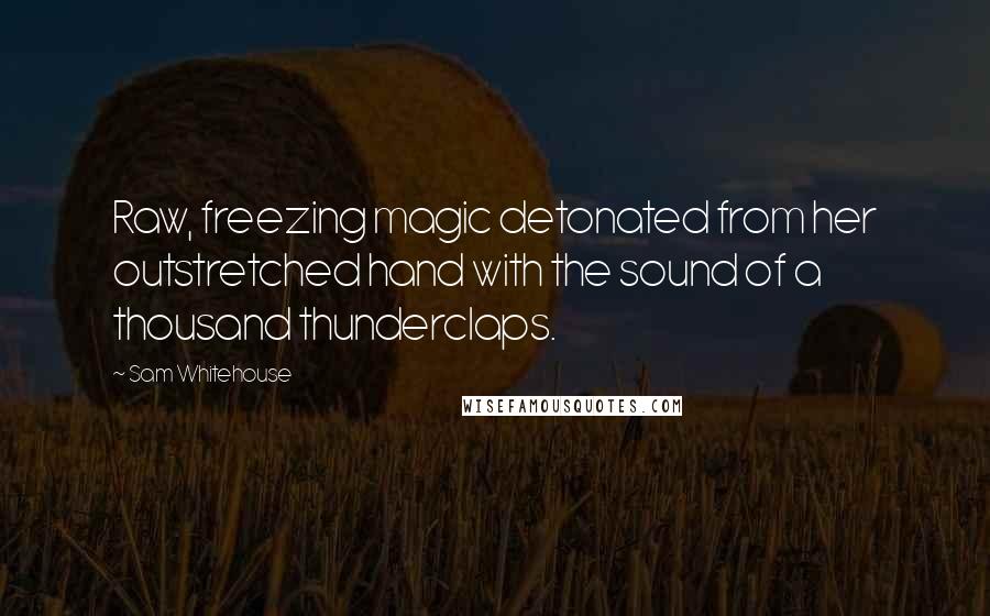 Sam Whitehouse Quotes: Raw, freezing magic detonated from her outstretched hand with the sound of a thousand thunderclaps.