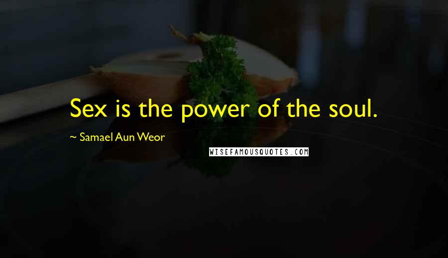 Samael Aun Weor Quotes: Sex is the power of the soul.