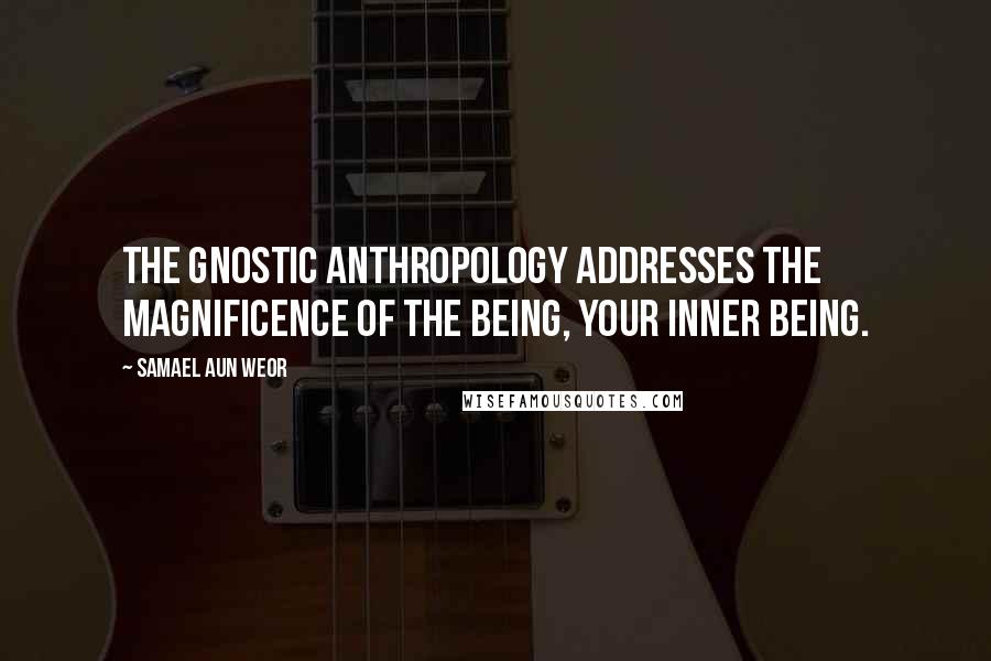 Samael Aun Weor Quotes: The Gnostic Anthropology addresses the magnificence of the Being, your inner being.