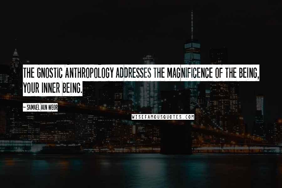 Samael Aun Weor Quotes: The Gnostic Anthropology addresses the magnificence of the Being, your inner being.