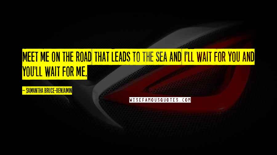 Samantha Bruce-Benjamin Quotes: Meet me on the road that leads to the sea and I'll wait for you and you'll wait for me.