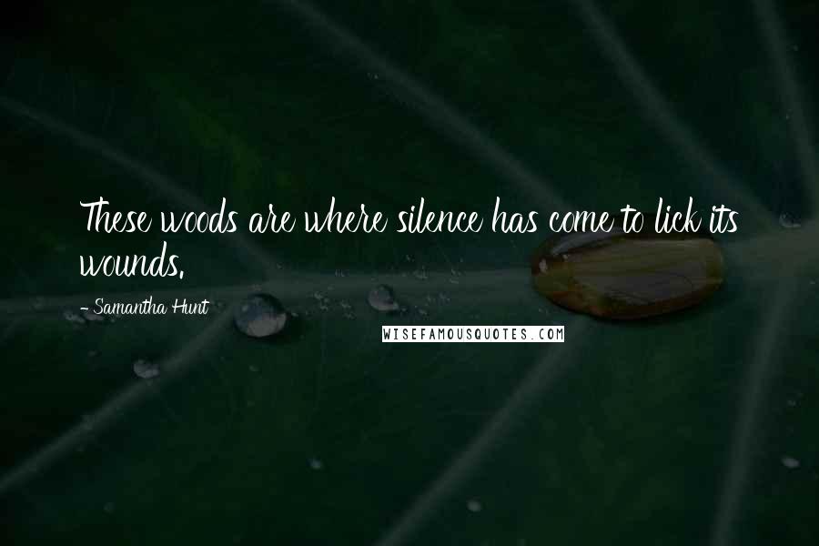 Samantha Hunt Quotes: These woods are where silence has come to lick its wounds.