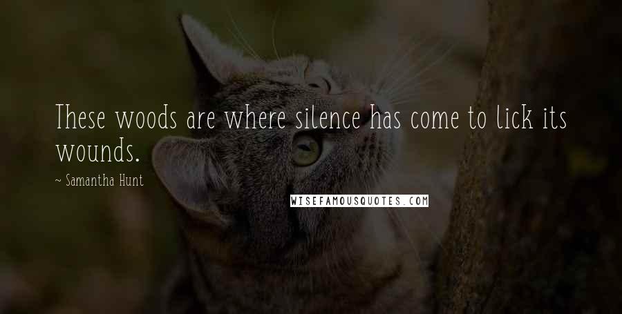 Samantha Hunt Quotes: These woods are where silence has come to lick its wounds.