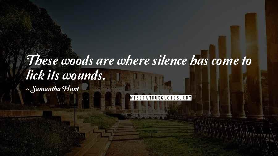 Samantha Hunt Quotes: These woods are where silence has come to lick its wounds.
