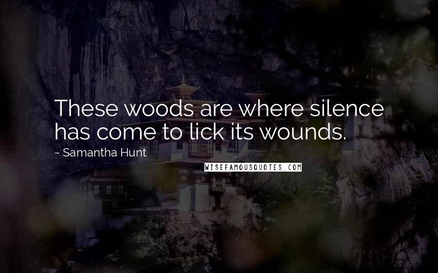 Samantha Hunt Quotes: These woods are where silence has come to lick its wounds.