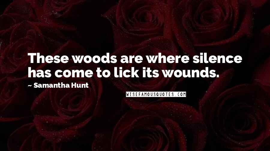 Samantha Hunt Quotes: These woods are where silence has come to lick its wounds.