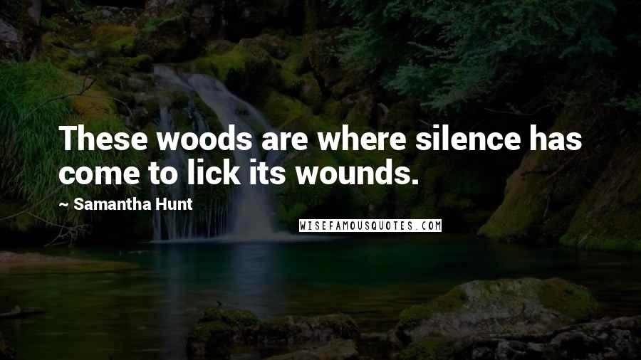 Samantha Hunt Quotes: These woods are where silence has come to lick its wounds.