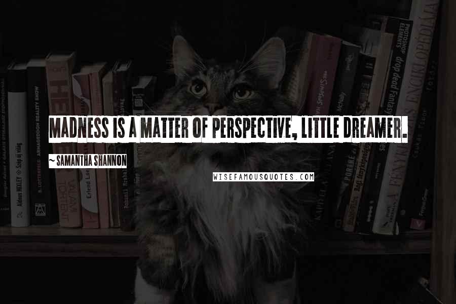 Samantha Shannon Quotes: Madness is a matter of perspective, little dreamer.