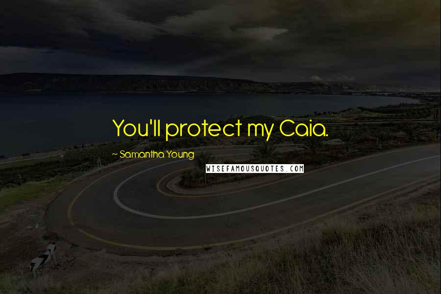Samantha Young Quotes: You'll protect my Caia.