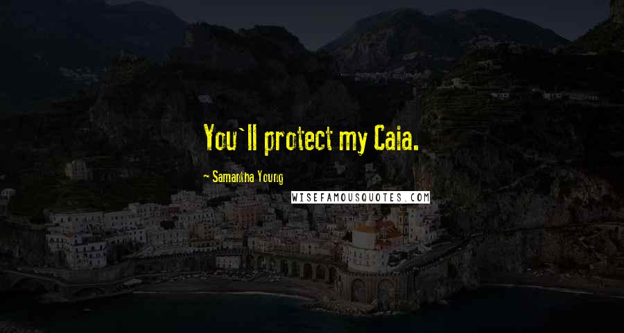Samantha Young Quotes: You'll protect my Caia.
