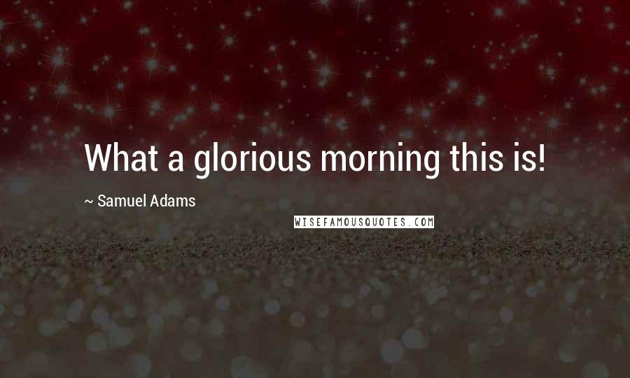 Samuel Adams Quotes: What a glorious morning this is!