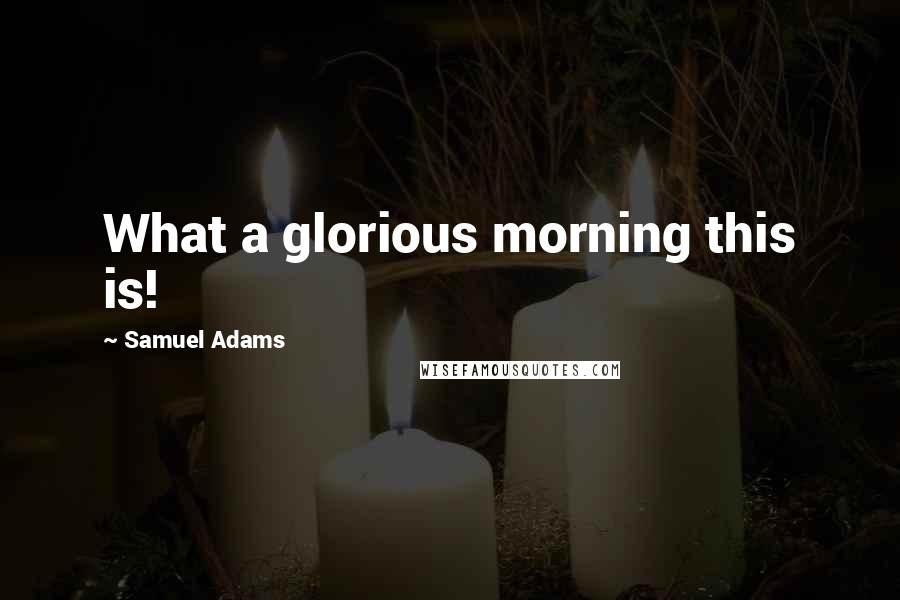 Samuel Adams Quotes: What a glorious morning this is!