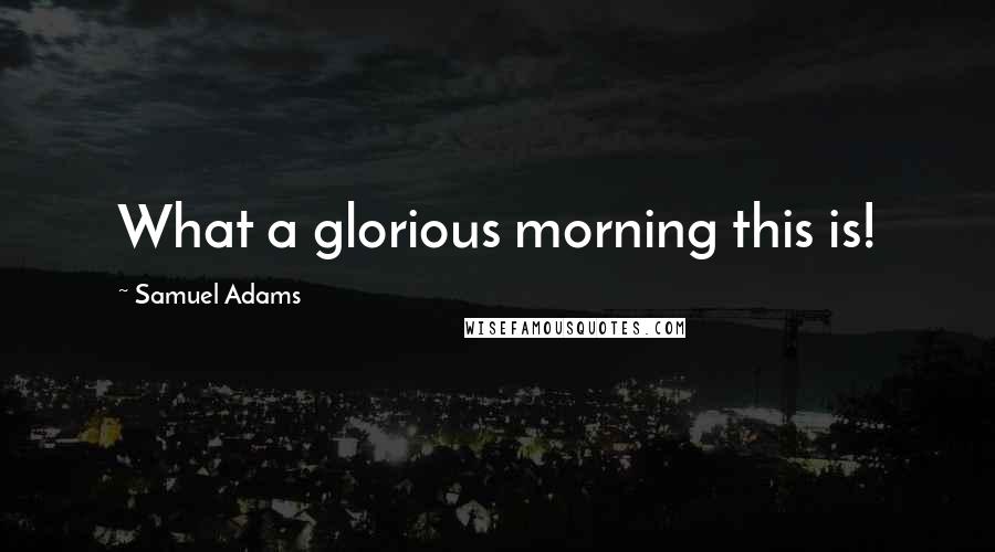 Samuel Adams Quotes: What a glorious morning this is!