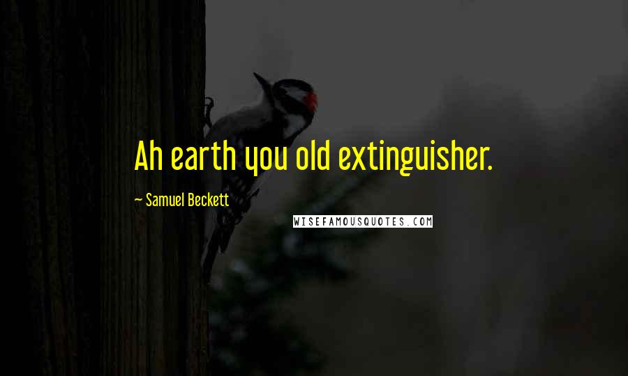 Samuel Beckett Quotes: Ah earth you old extinguisher.