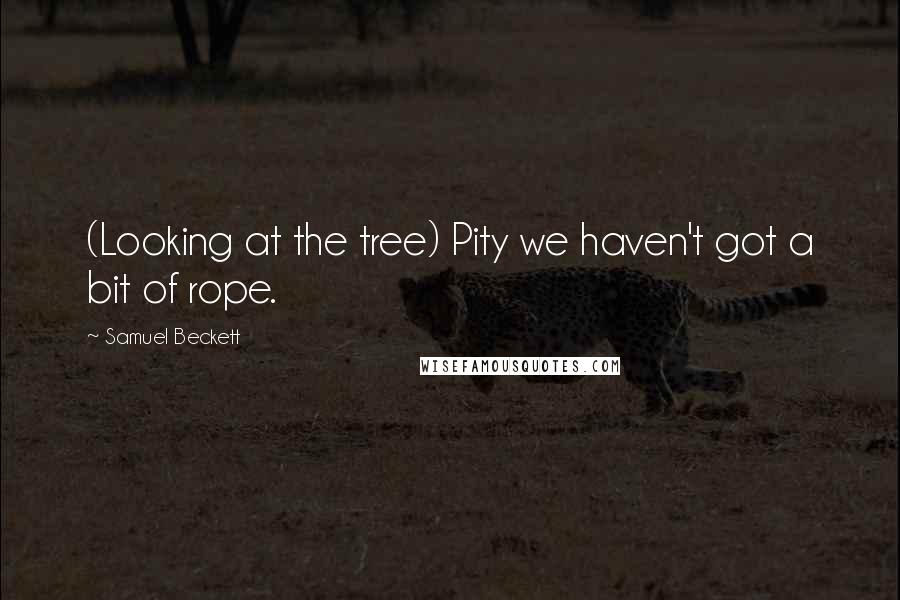 Samuel Beckett Quotes: (Looking at the tree) Pity we haven't got a bit of rope.