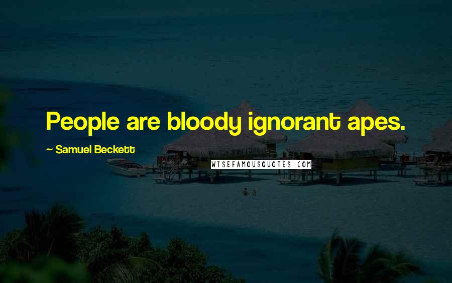 Samuel Beckett Quotes: People are bloody ignorant apes.