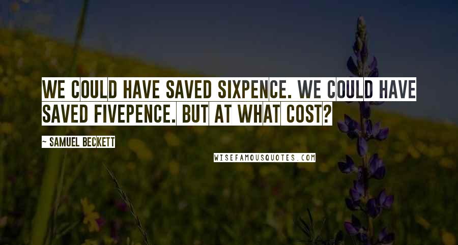 Samuel Beckett Quotes: We could have saved sixpence. We could have saved fivepence. But at what cost?