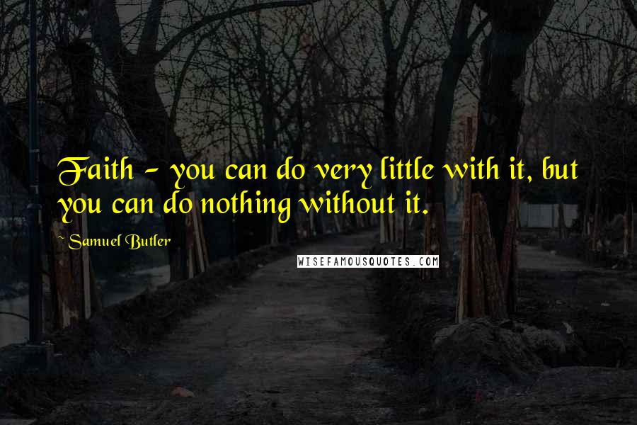 Samuel Butler Quotes: Faith - you can do very little with it, but you can do nothing without it.