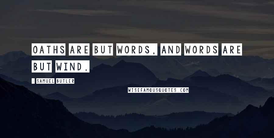 Samuel Butler Quotes: Oaths are but words, and words are but wind.