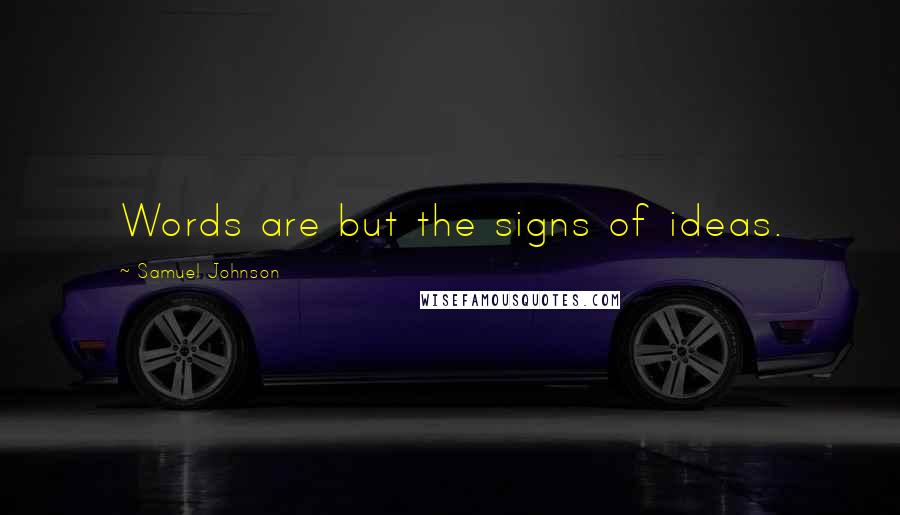 Samuel Johnson Quotes: Words are but the signs of ideas.