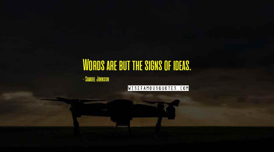 Samuel Johnson Quotes: Words are but the signs of ideas.