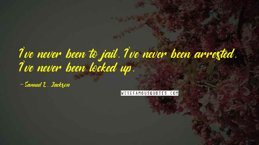 Samuel L. Jackson Quotes: I've never been to jail. I've never been arrested. I've never been locked up.