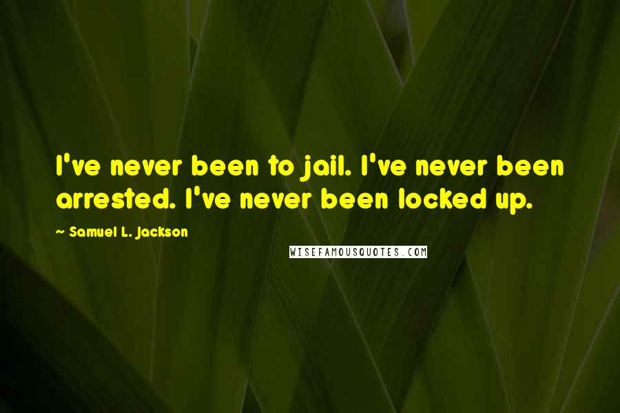 Samuel L. Jackson Quotes: I've never been to jail. I've never been arrested. I've never been locked up.