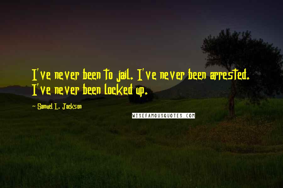 Samuel L. Jackson Quotes: I've never been to jail. I've never been arrested. I've never been locked up.