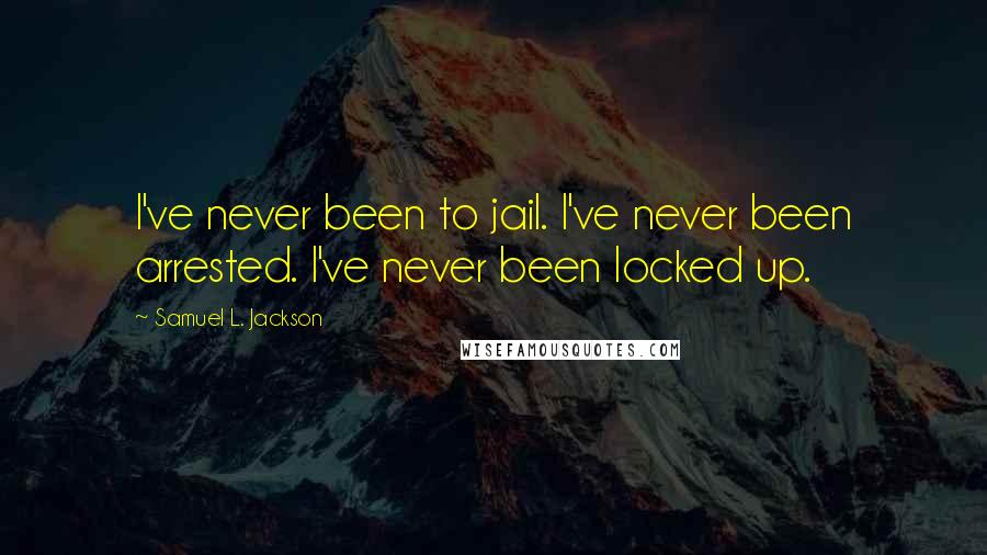 Samuel L. Jackson Quotes: I've never been to jail. I've never been arrested. I've never been locked up.