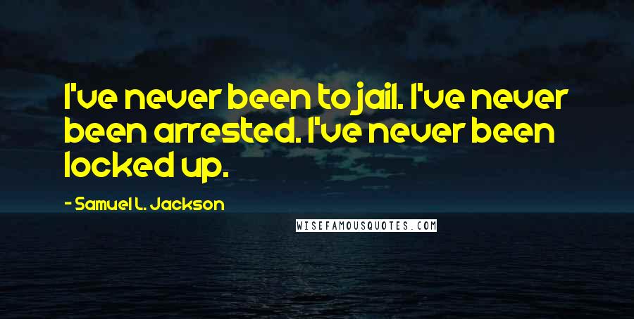 Samuel L. Jackson Quotes: I've never been to jail. I've never been arrested. I've never been locked up.