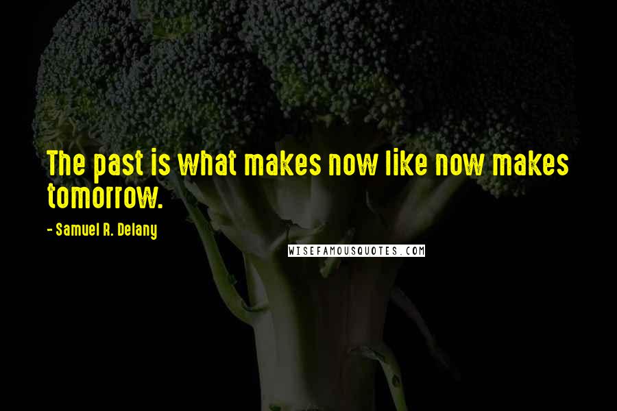 Samuel R. Delany Quotes: The past is what makes now like now makes tomorrow.
