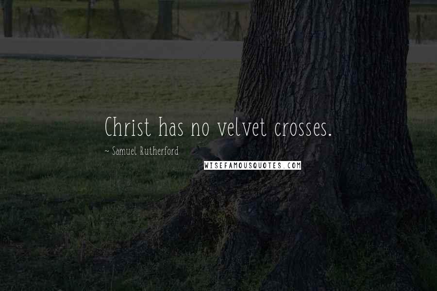 Samuel Rutherford Quotes: Christ has no velvet crosses.