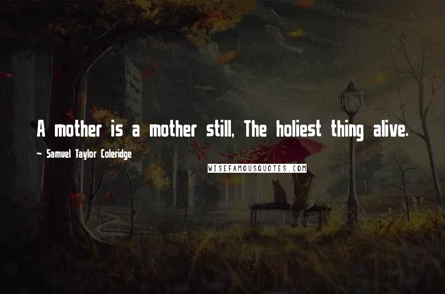 Samuel Taylor Coleridge Quotes: A mother is a mother still, The holiest thing alive.