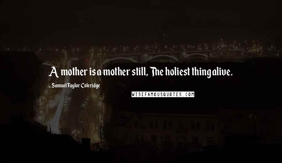 Samuel Taylor Coleridge Quotes: A mother is a mother still, The holiest thing alive.