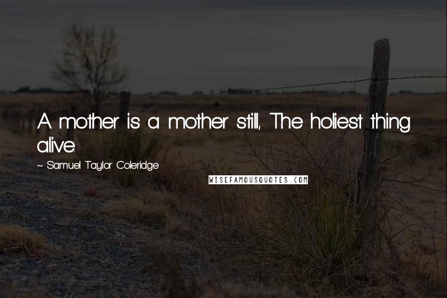 Samuel Taylor Coleridge Quotes: A mother is a mother still, The holiest thing alive.