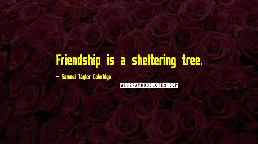 Samuel Taylor Coleridge Quotes: Friendship is a sheltering tree.